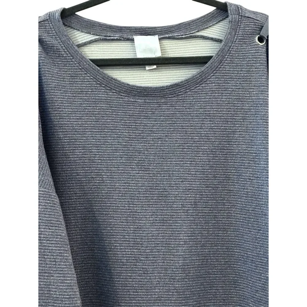 Sunday | Tops | Sunday Women Plus 3x Top Blue Metallic Silver Threading ...